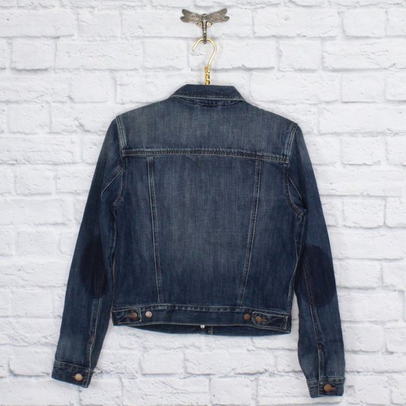 GAP 1969 Dark Washed Blue Denim Cotton Collared Jacket Size Small - Picture 7 of 8